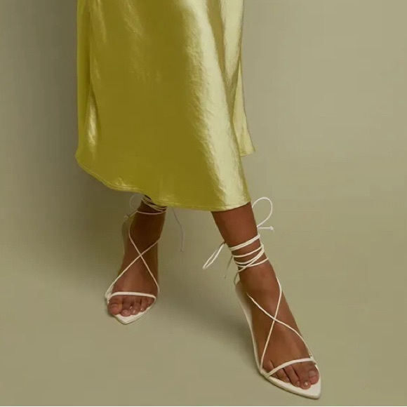 OAK + FORT WHITE OPEN TOW SANDAL HEELS SIZE 7 US WOMENS - Picture 6 of 6